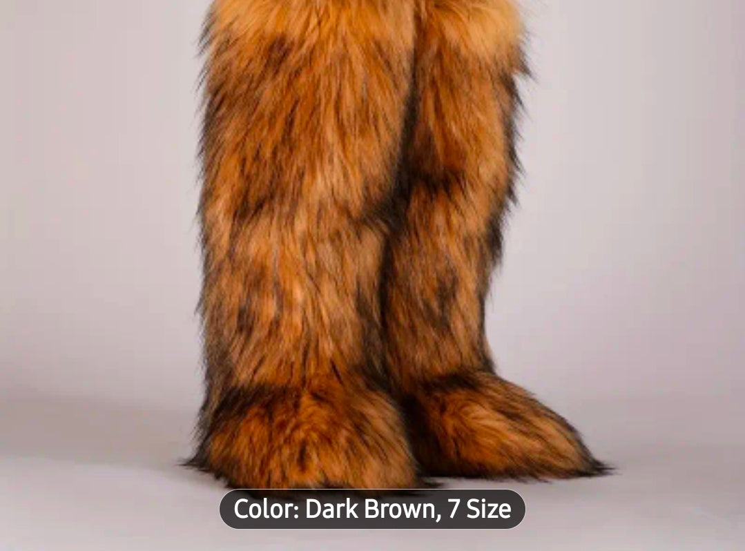 Fur Boots Tall Length