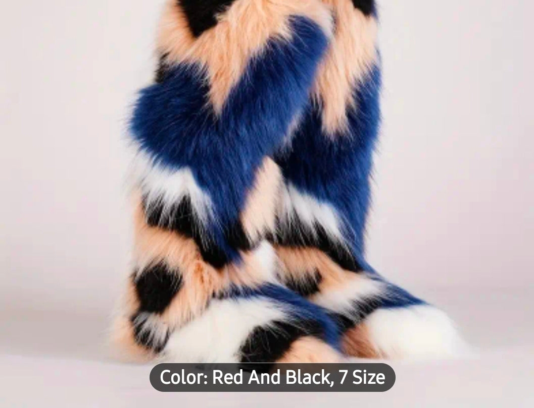 Fur Boots Tall Length