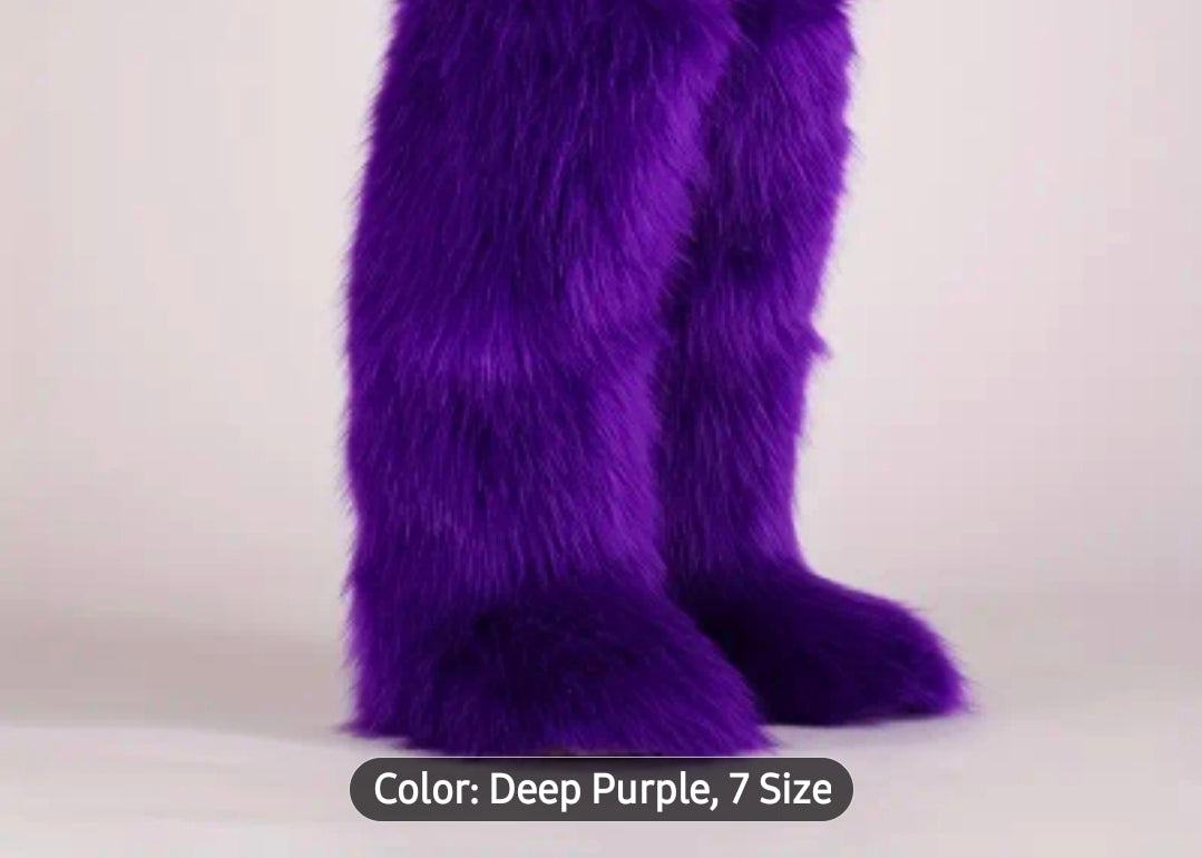 Fur Boots Tall Length
