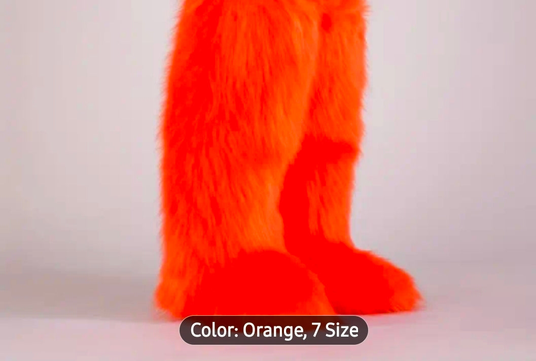Fur Boots Tall Length