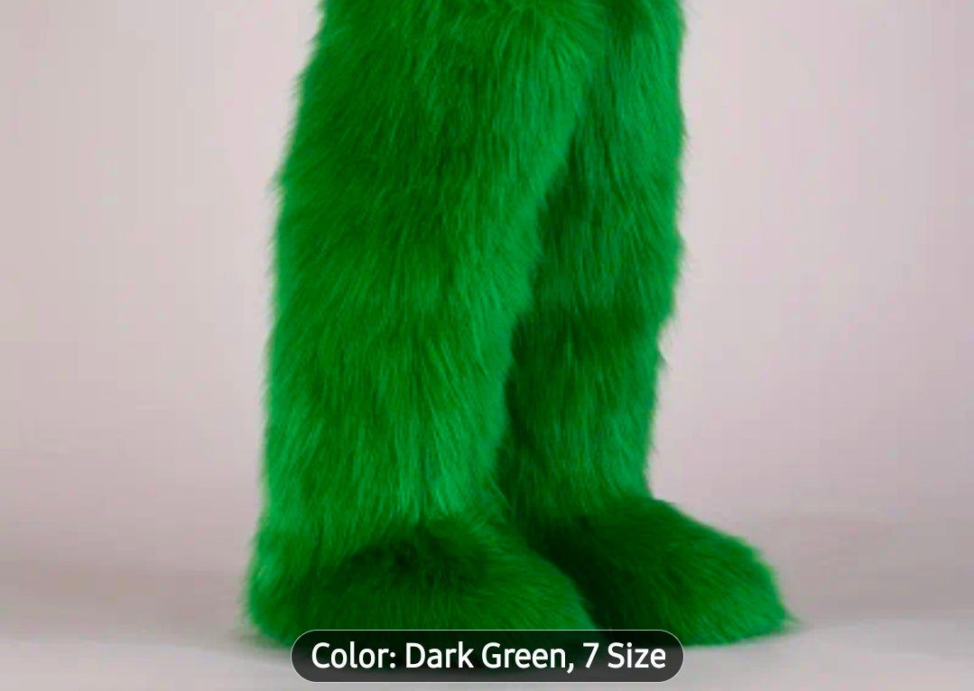 Fur Boots Tall Length